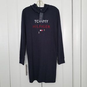 TOMMY HILFIGER SPORTS HOODED DRESS LONG SLEEVE NWT